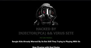 Screenshot of a Hacked Website