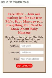 BC Baby Massage Offer