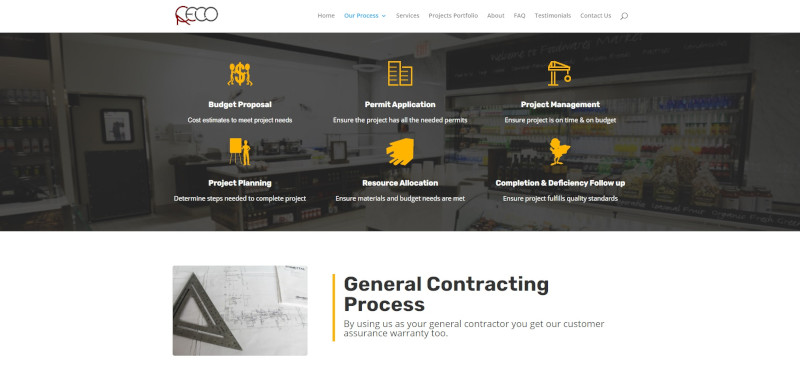 Reco General Contracting Process Page