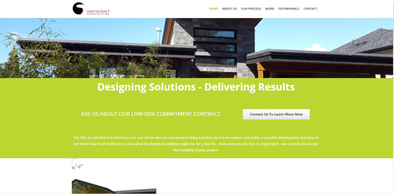 Smithcraft Architecture Website - Home Page