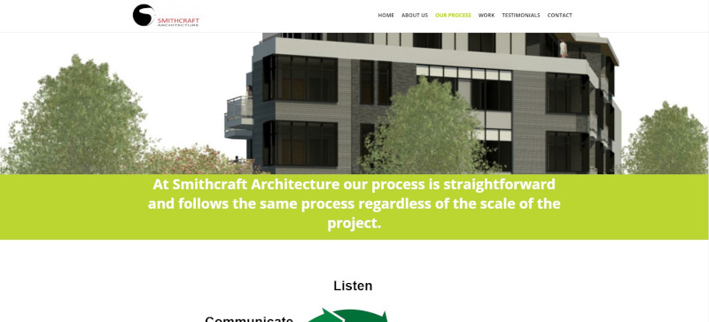 Smithcraft Architecture Website - Our Process Page